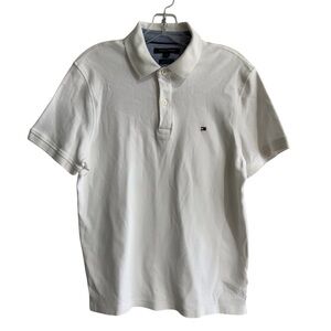 Tommy Hilfiger Classic White Polo Shirt Size M